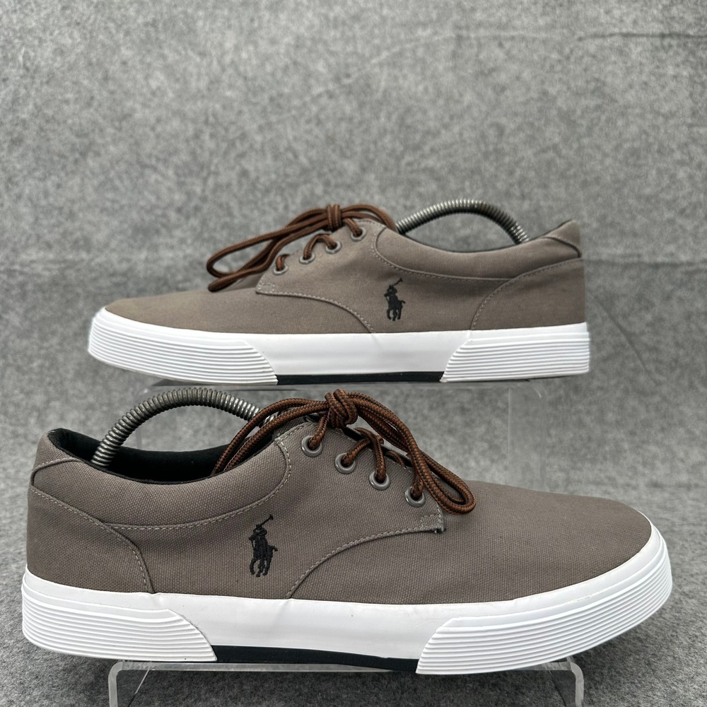 Polo Ralph Lauren Shoes Mens 11 Brown Felton Canvas Low Top Casual Skate Sneaker